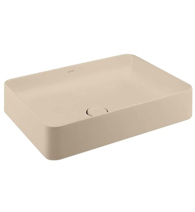 Chậu rửa mặt đặt bàn màu be mờ COTTO C00342 MIR